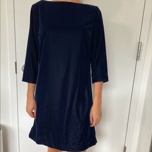 Blue velvet banana republic dress